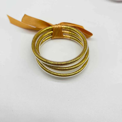 Retro Simple Style Round Solid Color Pvc Plastic Kid's Buddhist Bangle