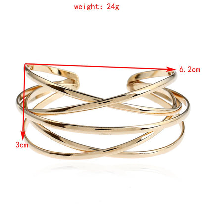 Retro Simple Style Solid Color Iron Women's Bangle