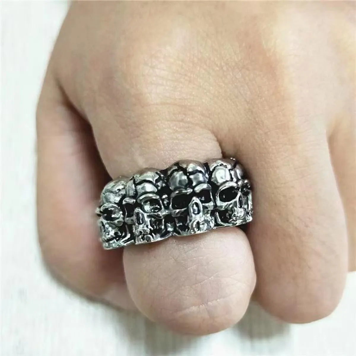 Retro Skull Alloy Plating Unisex Rings 1 Piece