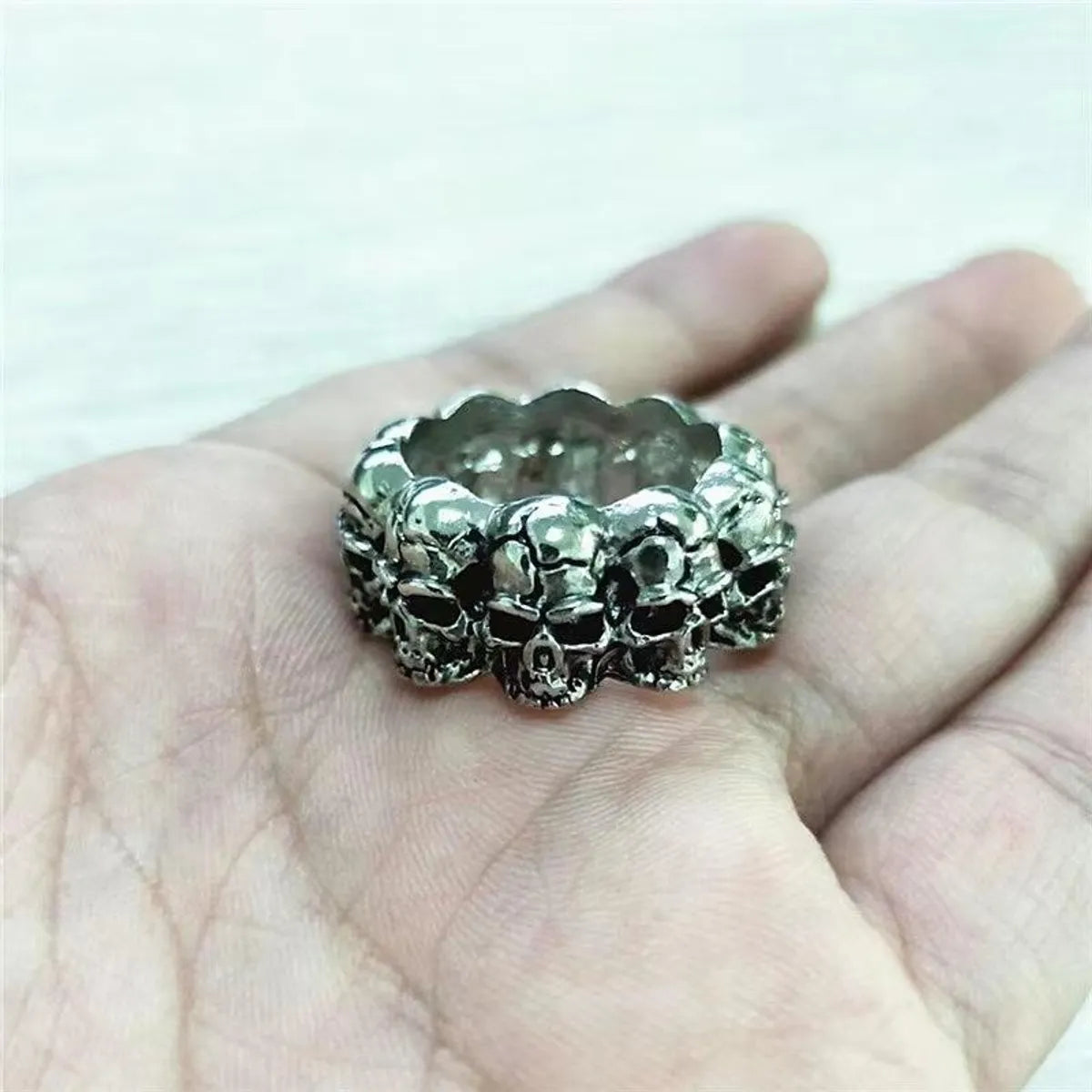 Retro Skull Alloy Plating Unisex Rings 1 Piece