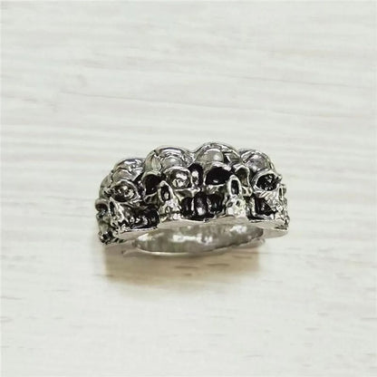 Retro Skull Alloy Plating Unisex Rings 1 Piece