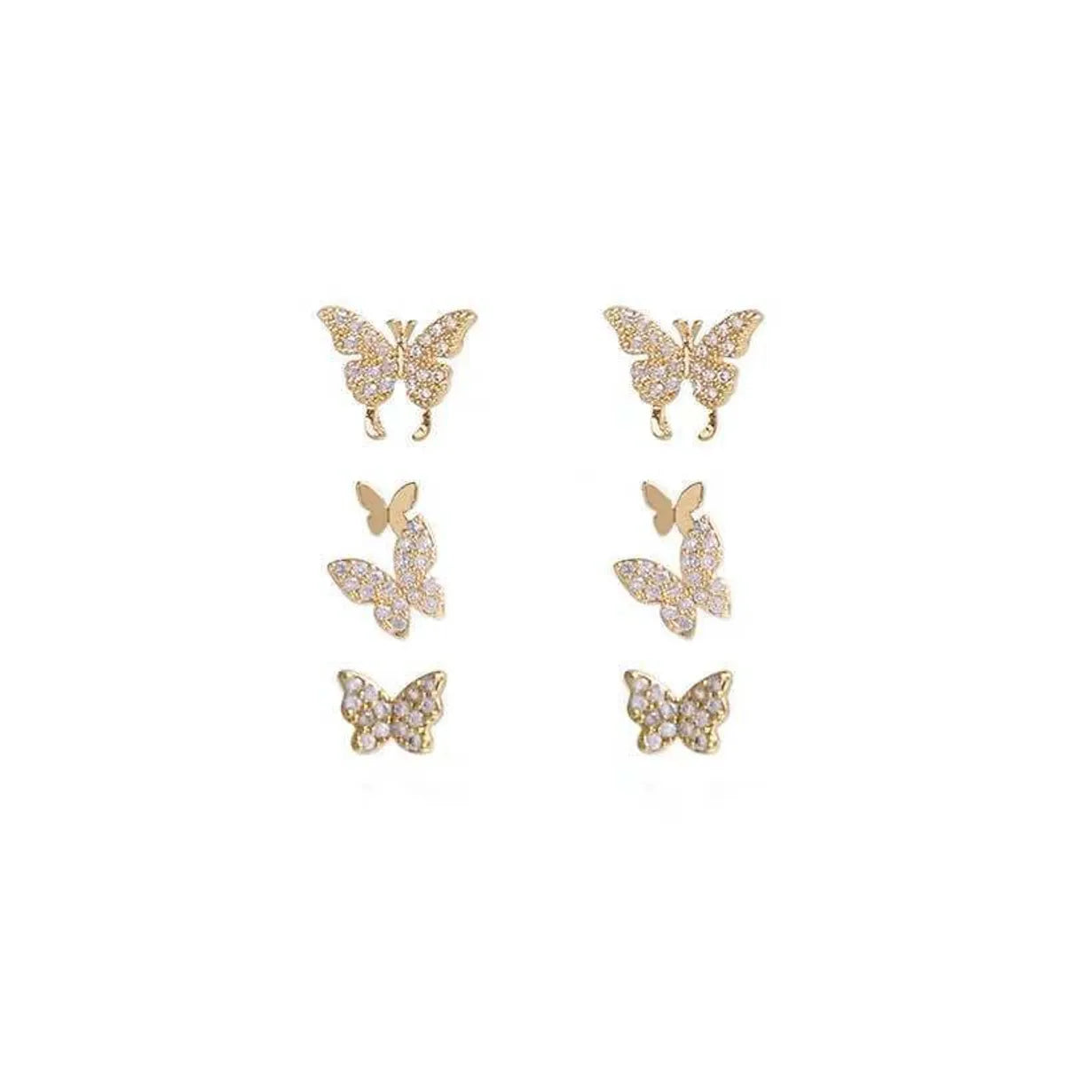 Wholesale Jewelry Retro Snake Butterfly Bow Knot Alloy Rhinestone Ear Clips