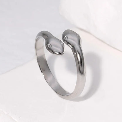 Retro Snake Stainless Steel Rings 1 Piece