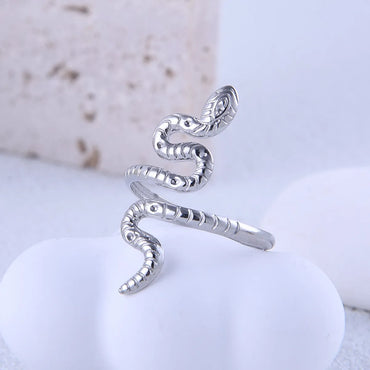 Retro Snake Titanium Steel Rings 1 Piece