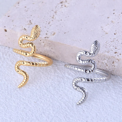 Retro Snake Titanium Steel Rings 1 Piece