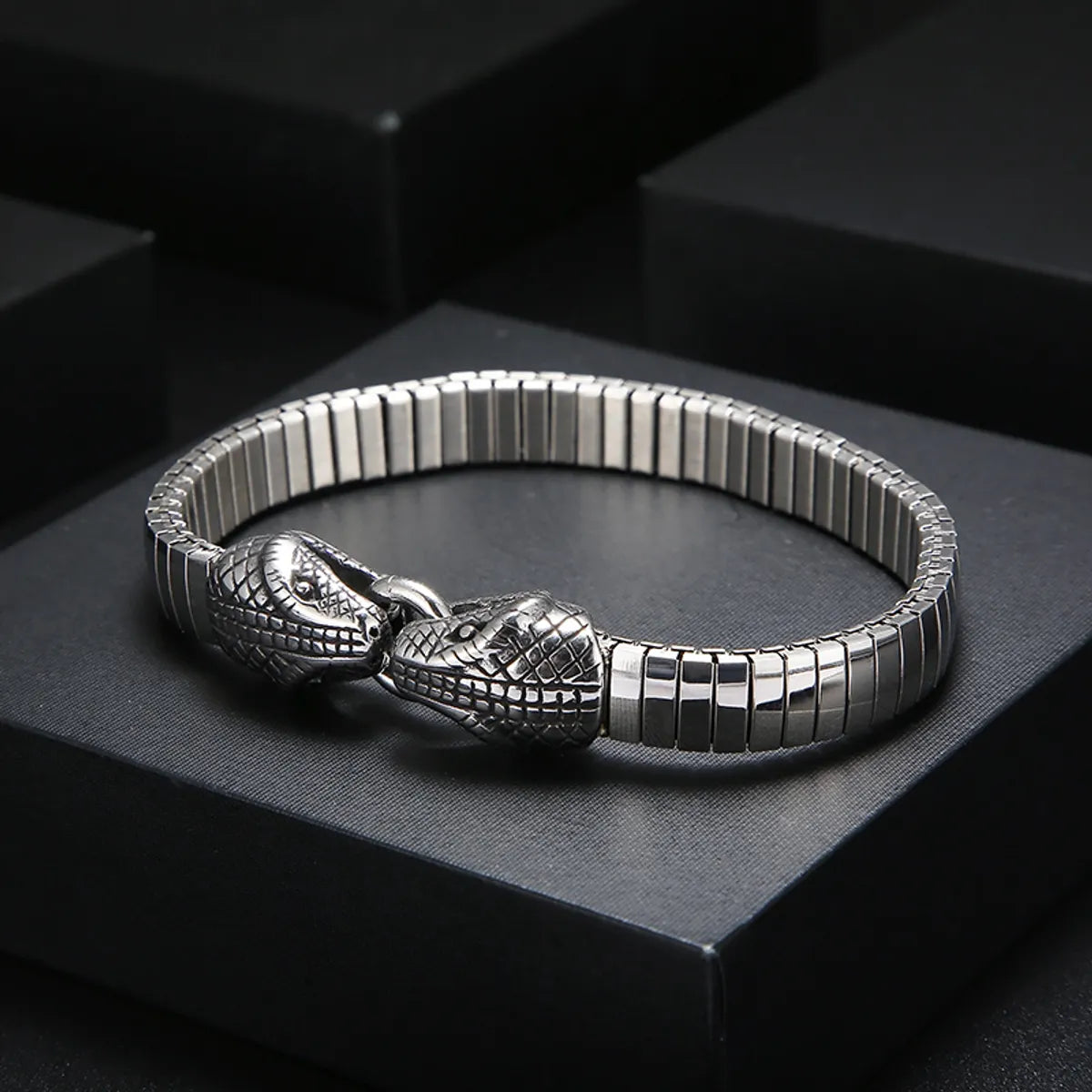 Retro Snake Titanium Steel Stripe Bracelets 1 Piece