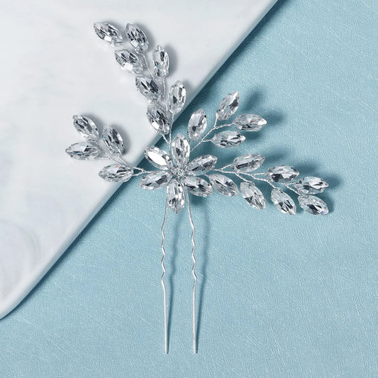 Retro Snowflake Rhinestone Hairpin