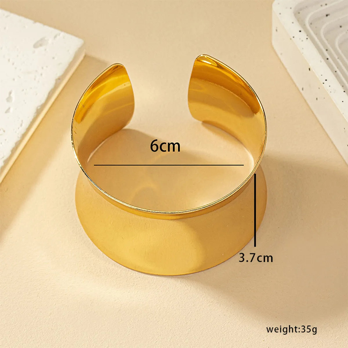 Retro Solid Color Alloy Plating Women's Bangle