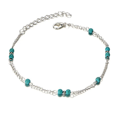 Retro Solid Color Alloy Women'S Anklet