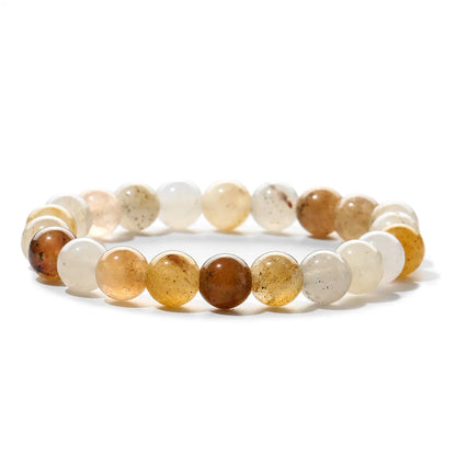 Retro Solid Color Beaded Natural Stone Bracelets