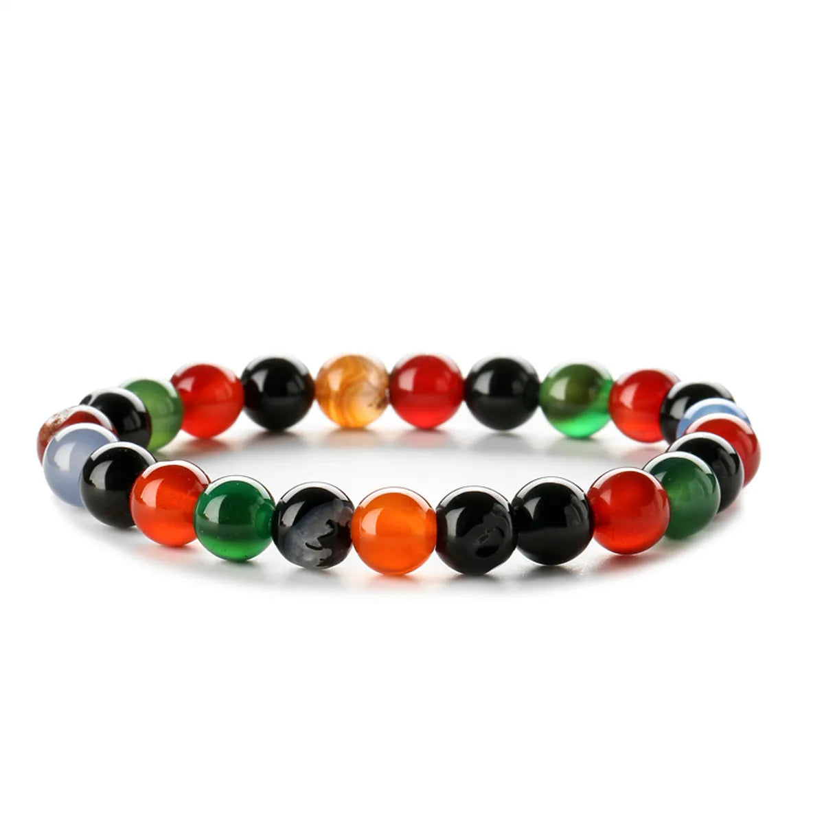 Retro Solid Color Beaded Natural Stone Bracelets