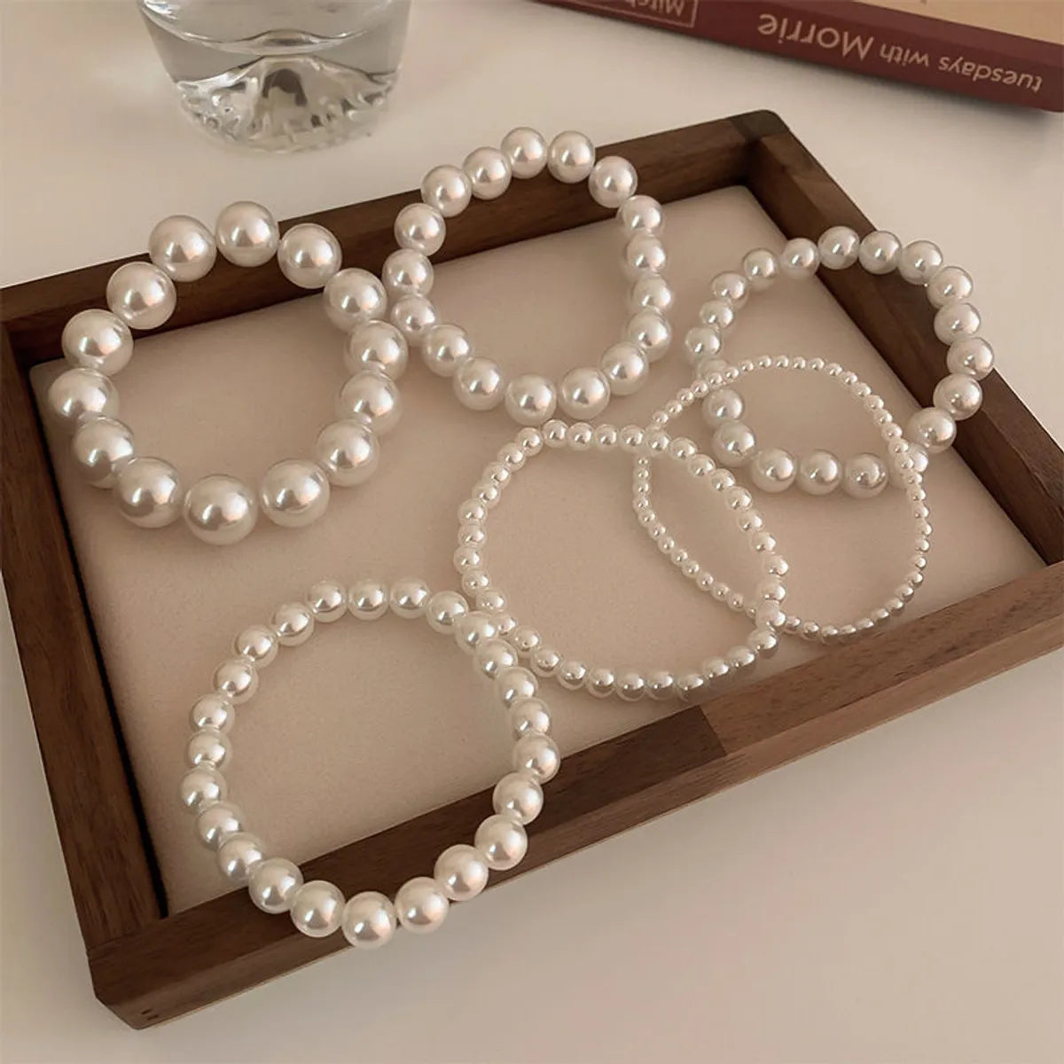 Retro Solid Color Imitation Pearl Wholesale Bracelets