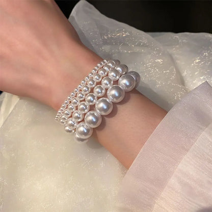 Retro Solid Color Imitation Pearl Wholesale Bracelets