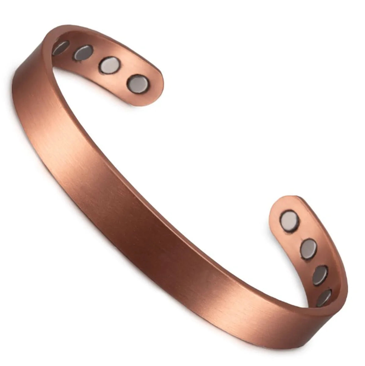 Retro Solid Color Magnetic Material Copper Rings Bracelets