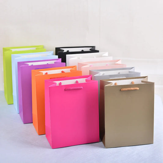 Retro Solid Color Paper Gift Bags