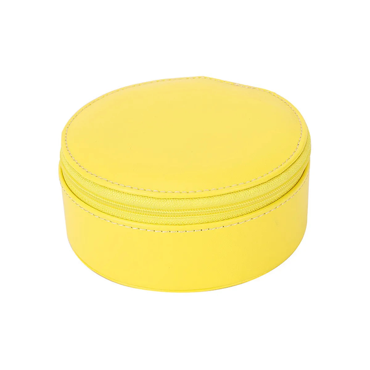 Retro Solid Color Pu Leather Jewelry Boxes