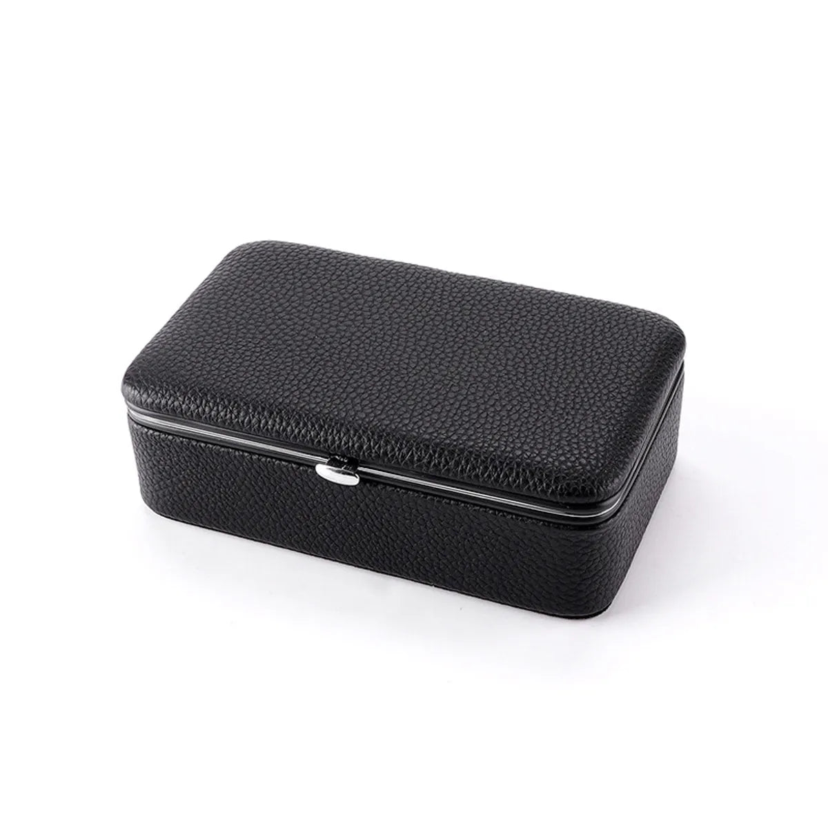 Retro Solid Color Pu Leather Jewelry Boxes