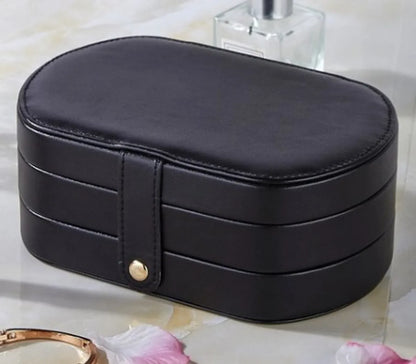 Retro Solid Color Pu Leather Jewelry Boxes