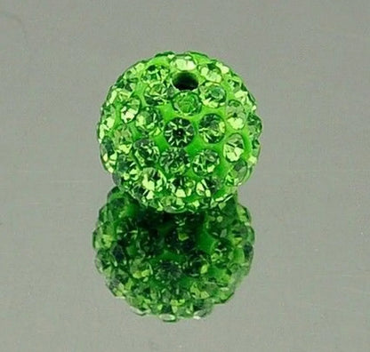 1 Piece Diameter 10mm Hole 1~1.9mm Soft Clay Rhinestones Solid Color Beads