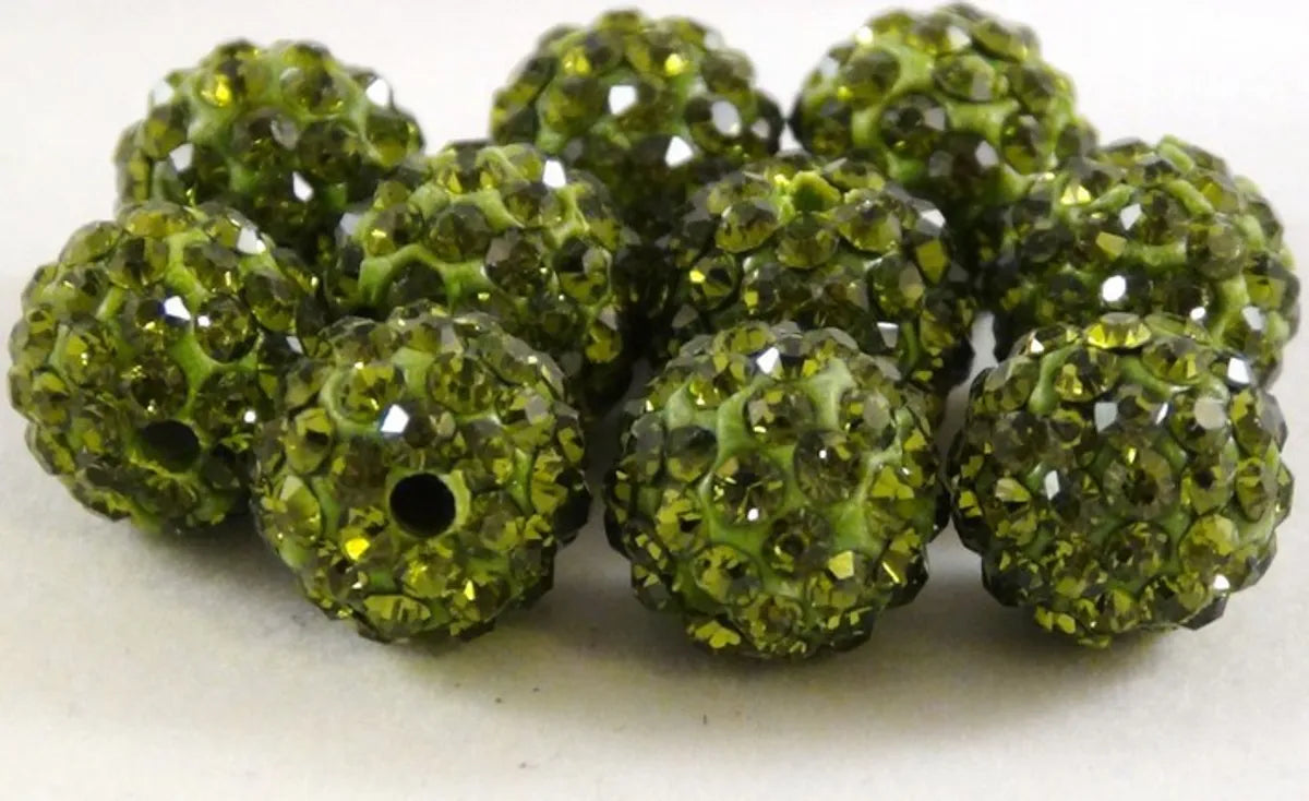 1 Piece Diameter 10mm Hole 1~1.9mm Soft Clay Rhinestones Solid Color Beads