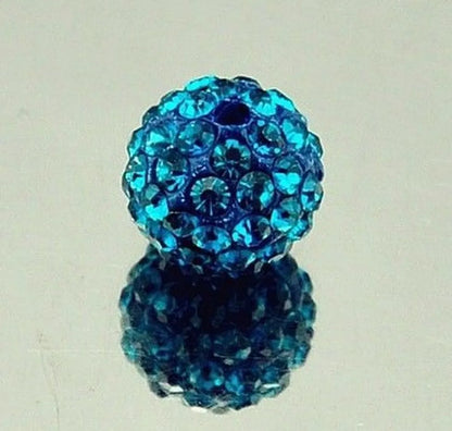 1 Piece Diameter 10mm Hole 1~1.9mm Soft Clay Rhinestones Solid Color Beads