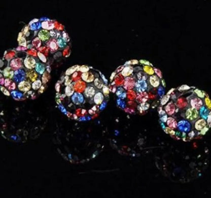 1 Piece Diameter 10mm Hole 1~1.9mm Soft Clay Rhinestones Solid Color Beads