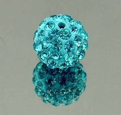 1 Piece Diameter 10mm Hole 1~1.9mm Soft Clay Rhinestones Solid Color Beads