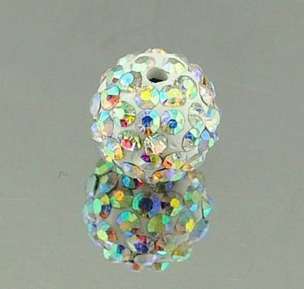 1 Piece Diameter 10mm Hole 1~1.9mm Soft Clay Rhinestones Solid Color Beads