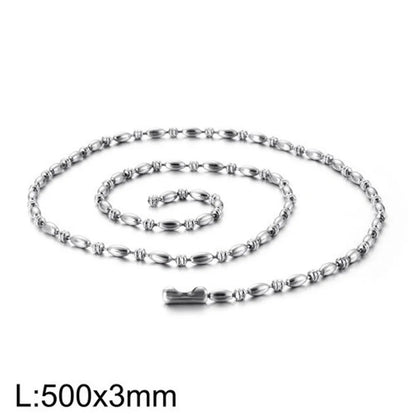 Retro Solid Color Stainless Steel Chain Women'S Necklace