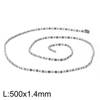 Retro Solid Color Stainless Steel Chain Women'S Necklace