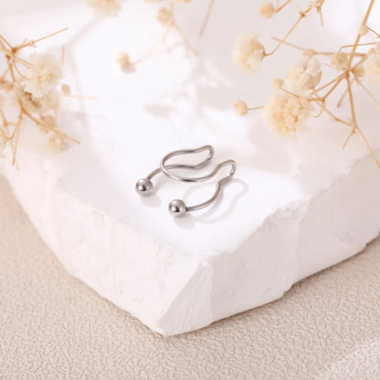 Retro Solid Color Stainless Steel Nose Ring