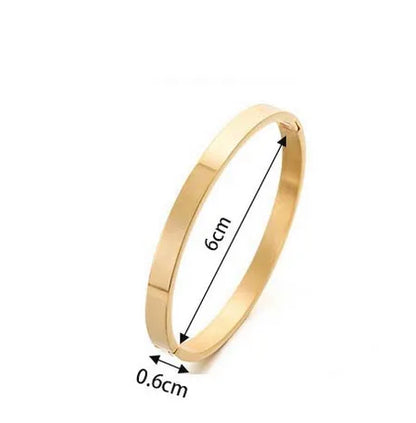 Retro Solid Color Titanium Steel Bangle In Bulk