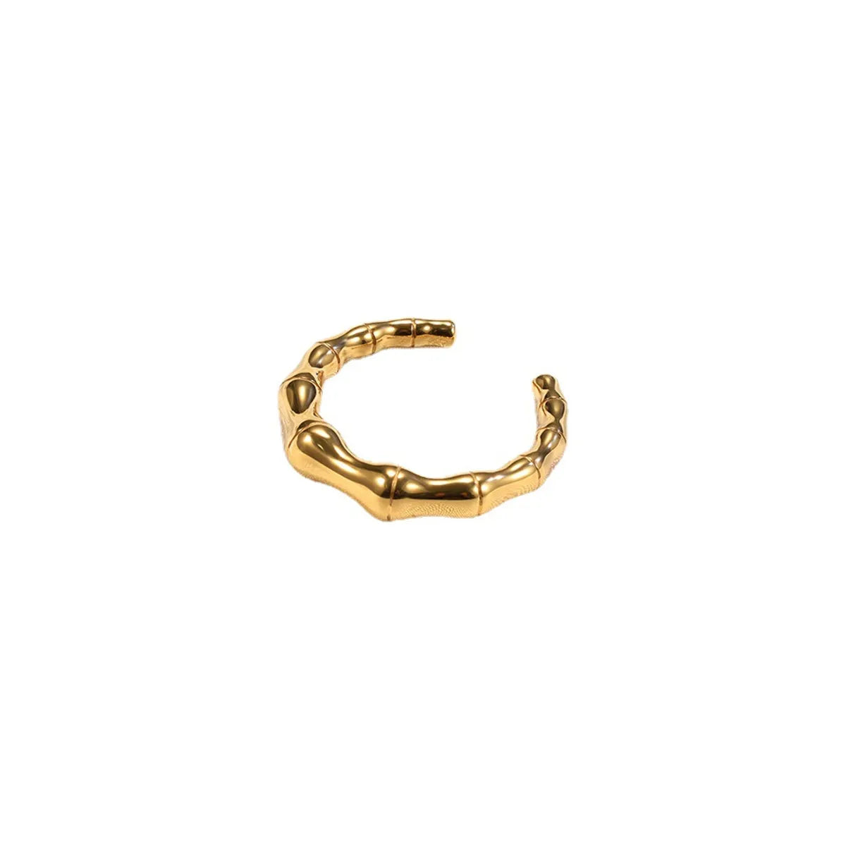 Retro Solid Color Titanium Steel Gold Plated Rings In Bulk