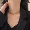 304 Stainless Steel 18K Gold Plated Retro Plating Solid Color Bracelets Necklace