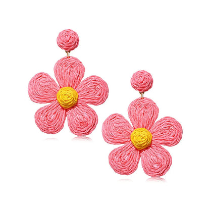 Retro Solid Color Wax Line Drop Earrings