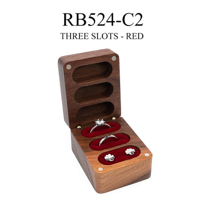 Retro Solid Color Wood Jewelry Boxes