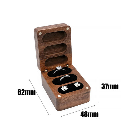 Retro Solid Color Wood Jewelry Boxes