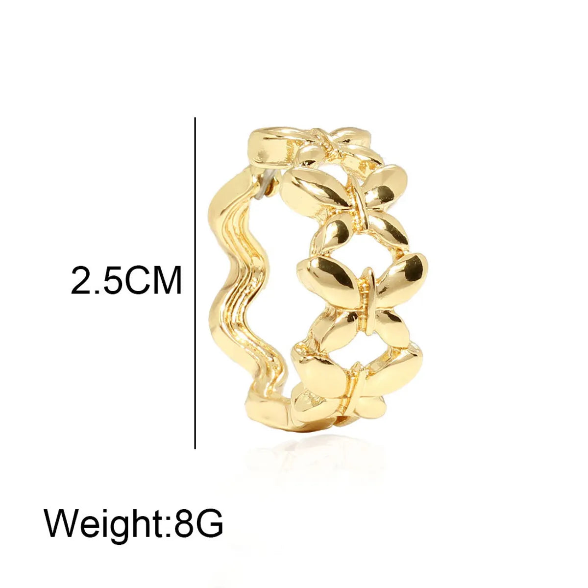 Retro Solied Color Butterfly Shaped Hollowed Alloy Hoop Earrings Wholesale