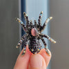 Retro Spider Alloy Plating Inlay Opal Unisex Brooches