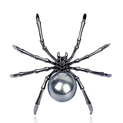 Retro Spider Imitation Pearl Alloy Unisex Brooches