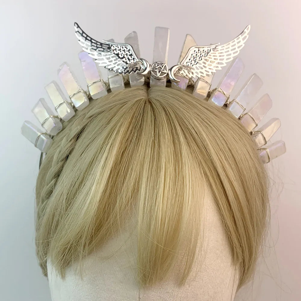 Retro Square Artificial Crystal Patchwork Hair Band