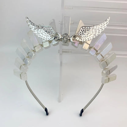 Retro Square Artificial Crystal Patchwork Hair Band