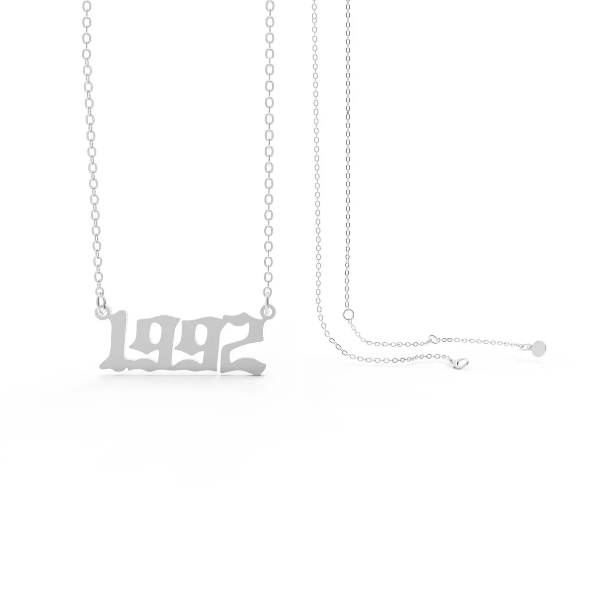 Retro Stainless Steel 28 Years Number Necklace