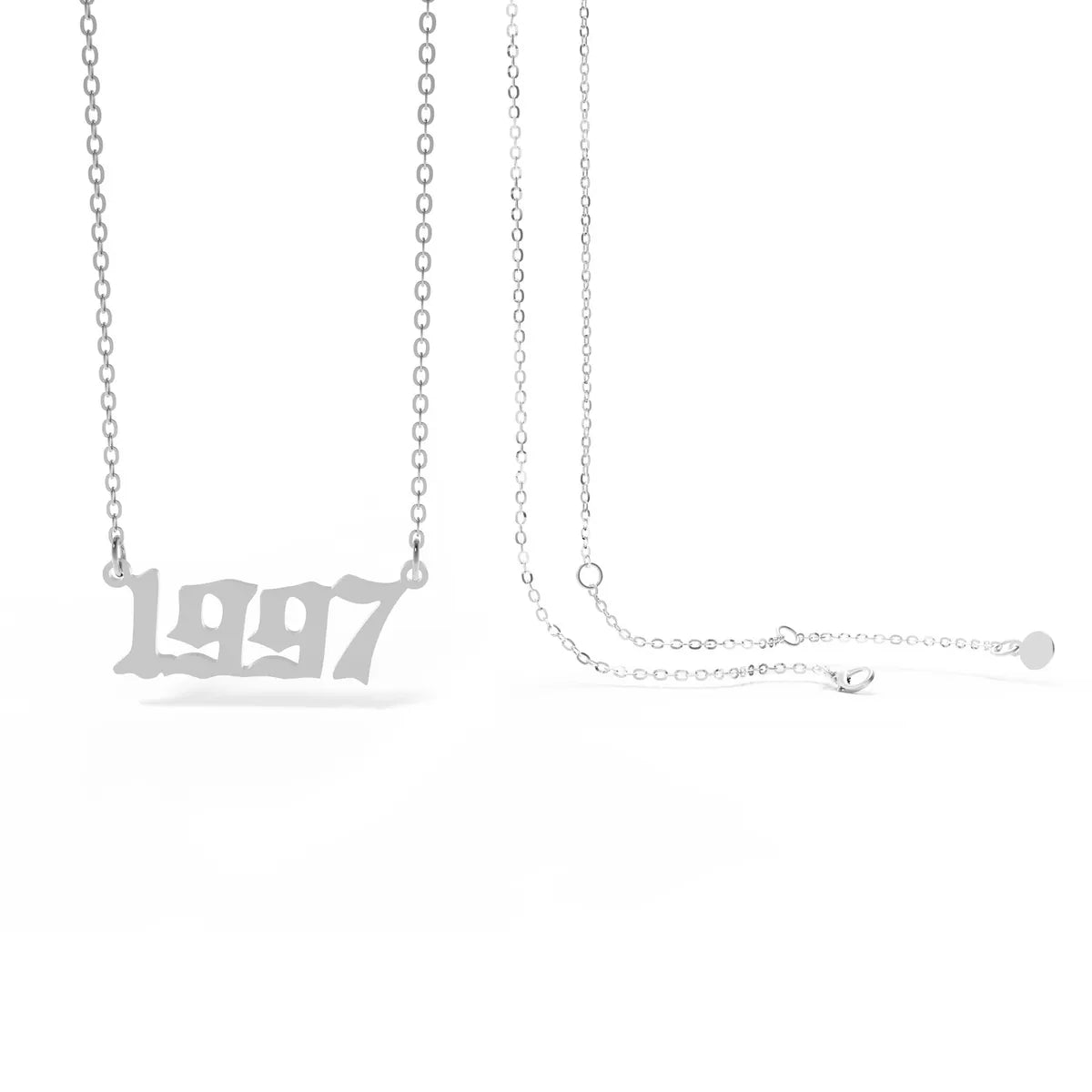 Retro Stainless Steel 28 Years Number Necklace