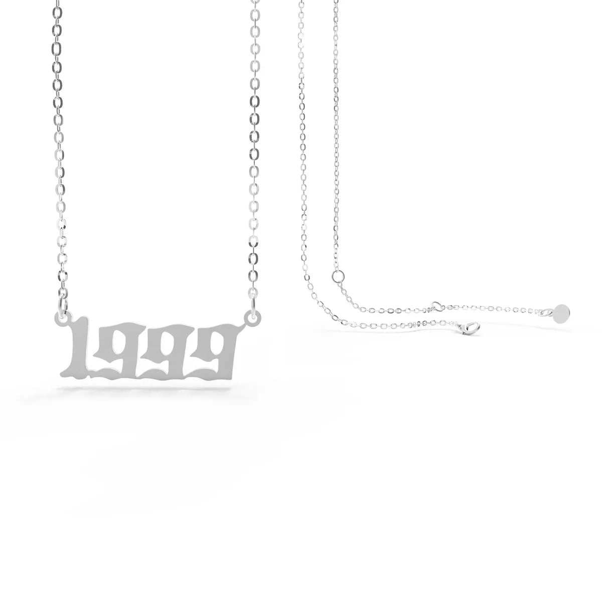 Retro Stainless Steel 28 Years Number Necklace