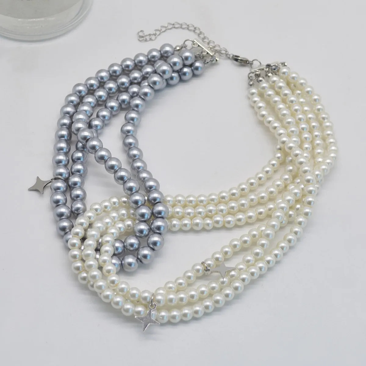 Retro Star Artificial Pearl Layered Pearl Women'S Layered Necklaces