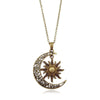 Retro Star Moon Alloy Plating Women'S Pendant Necklace