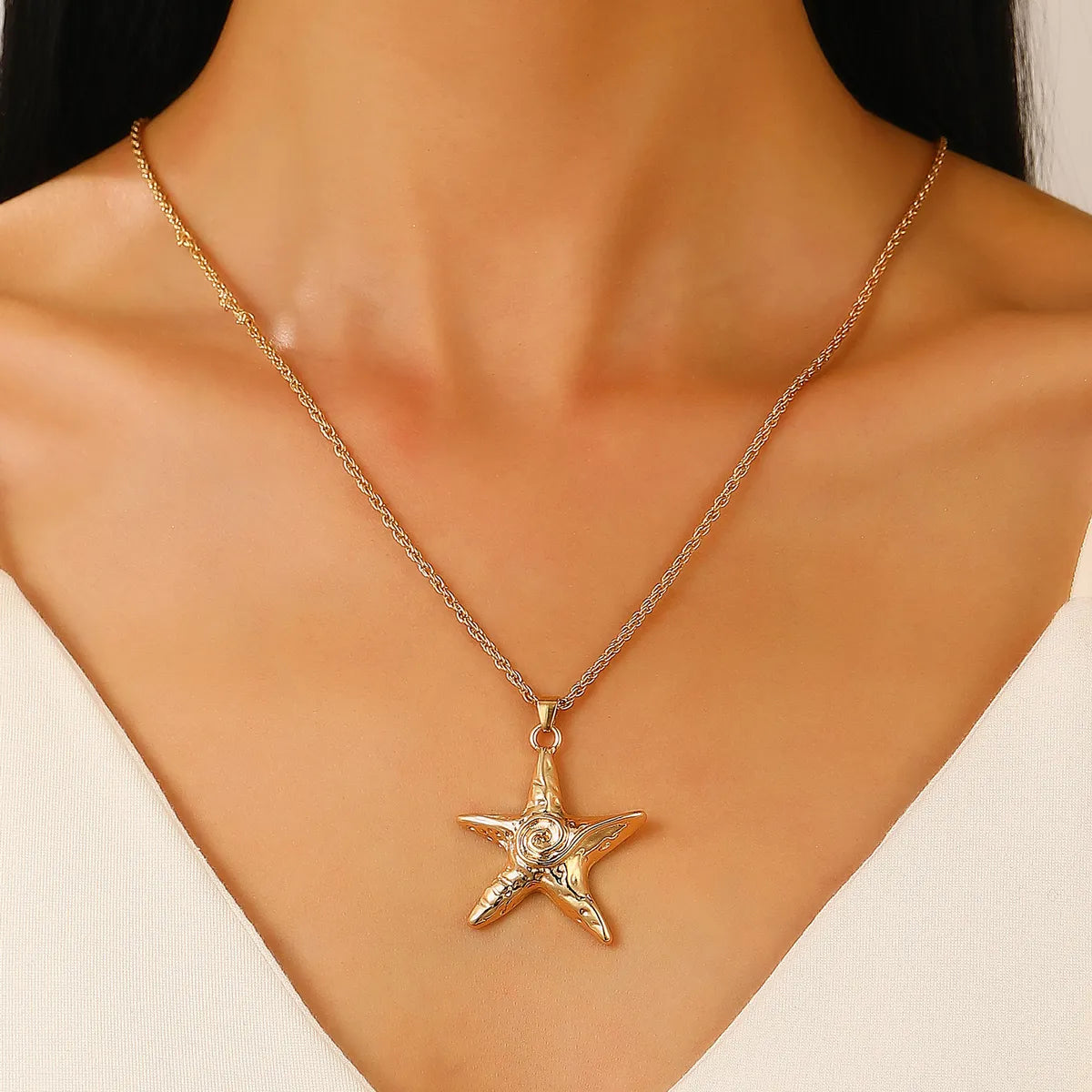 Retro Starfish Alloy Plating Women'S Jewelry Set