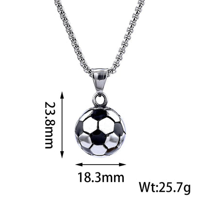 Retro Streetwear Football 304 Stainless Steel Polishing Men'S