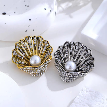 Retro Streetwear Fruit Flower Alloy Inlay Rhinestones Unisex Brooches